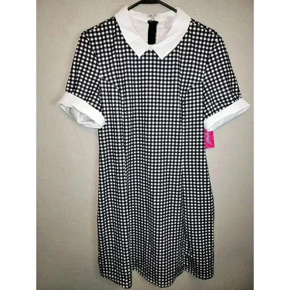 spirit halloween Dresses & Skirts - Black and White Checkered Doll Dress L